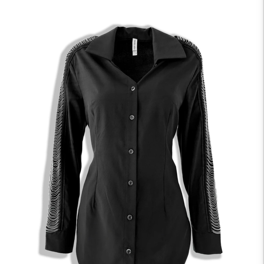 Fancy tuxedo blouse